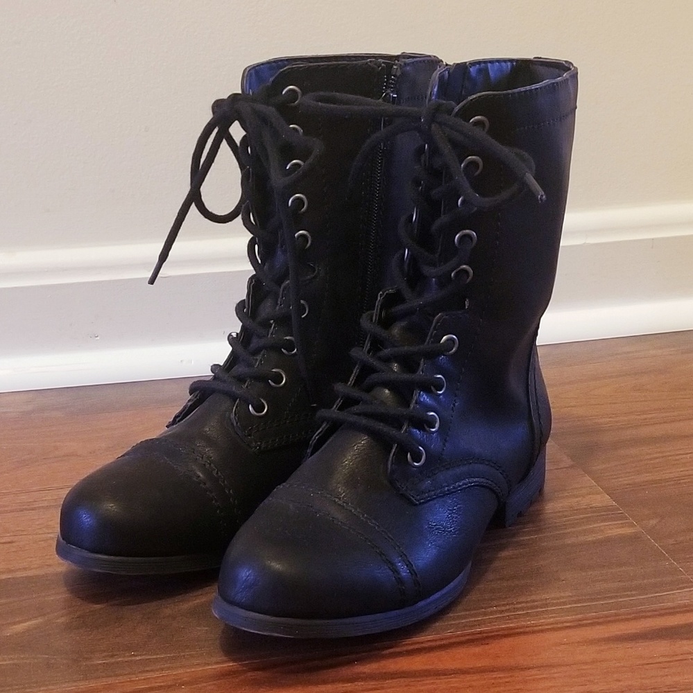 Black Military Style Boots